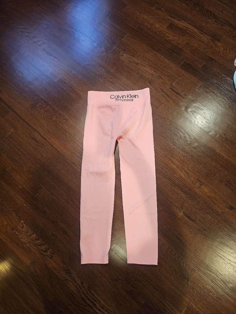 Calvin Klein Pink Ribbed Performance Leggings